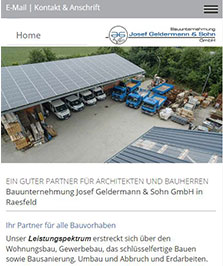 Homepageerstellung für Bauunternehmung Geldermann Raesfeld
