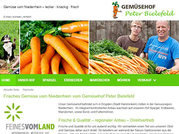 Erstellung Homepage für Gemüsehof Bielefeld