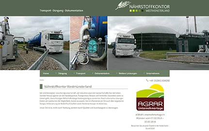 Neue Homepage Nährstoffkontor Westmünsterland, Borken