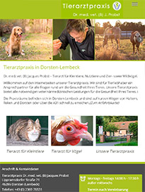 Neue Webseiten erstellt für Tierarzt in Lembeck