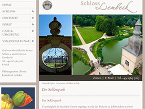 Neue Webseiten erstellt für Schloss Lembeck