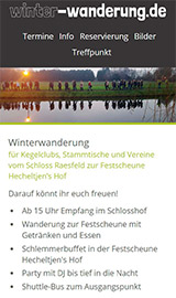 Neue Webdesign für Winterwanderungen, Raesfeld